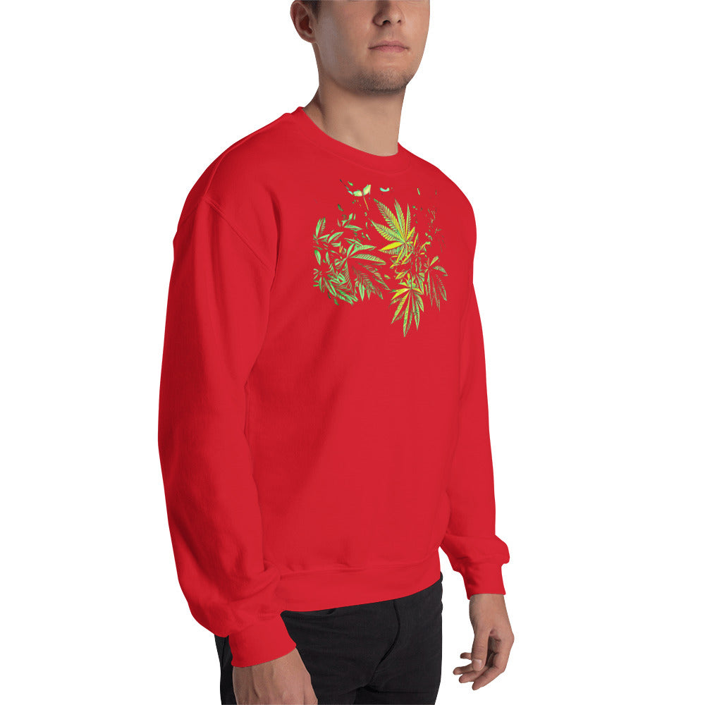 3 Big Cannabis Leaves Unisex Sweatshirt