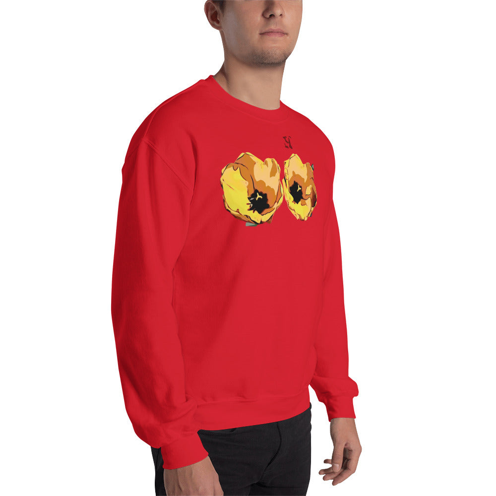 Yellow Tulip Flowers Unisex Sweatshirt