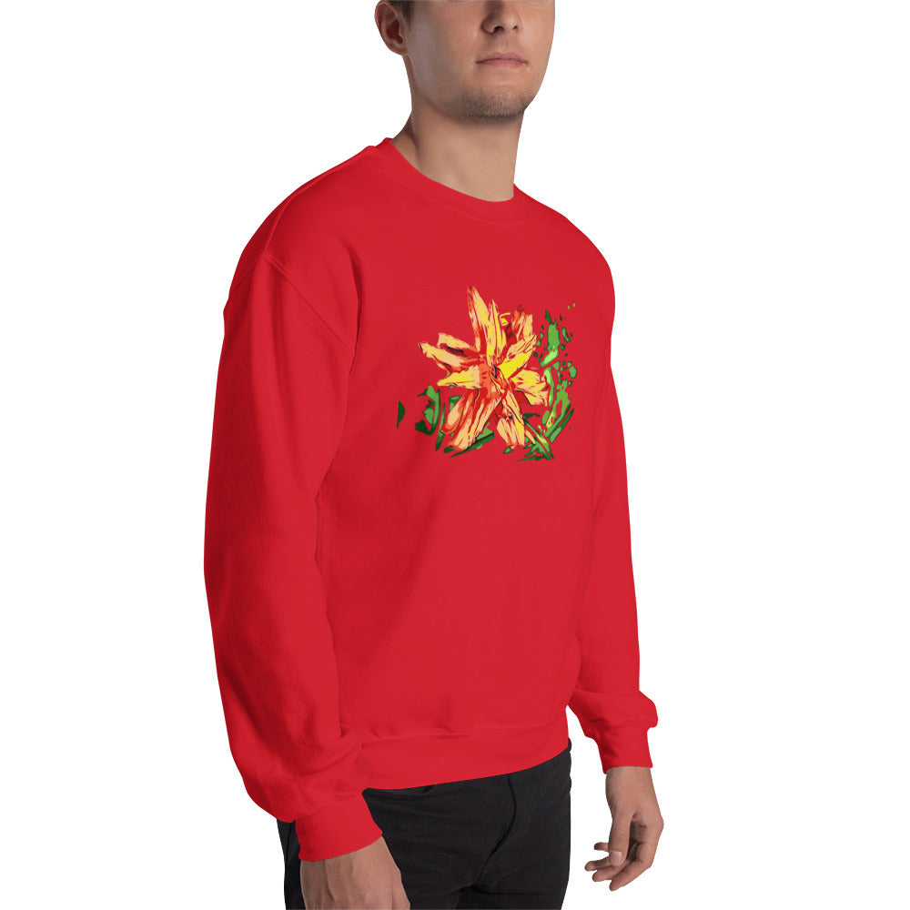 Orange Flower Unisex Sweatshirt