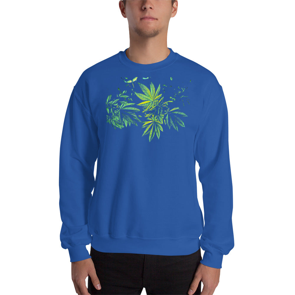 3 Big Cannabis Leaves Unisex Sweatshirt