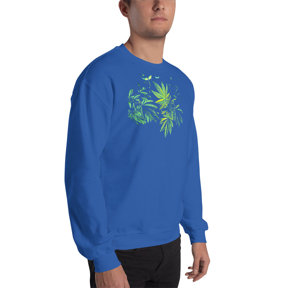 3 Big Cannabis Leaves Unisex Sweatshirt
