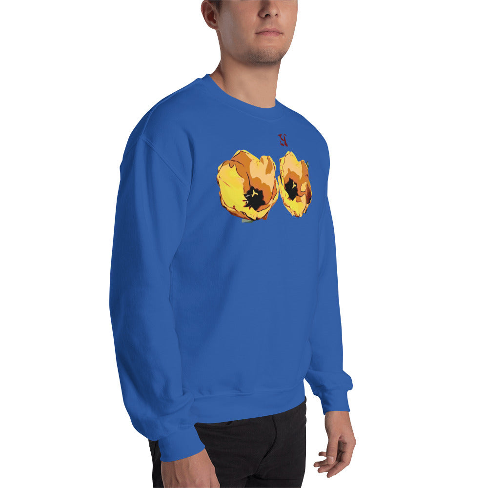 Yellow Tulip Flowers Unisex Sweatshirt