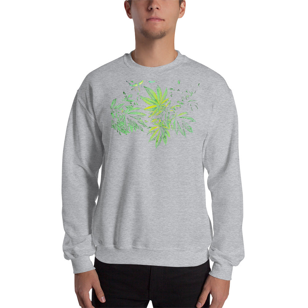 3 Big Cannabis Leaves Unisex Sweatshirt