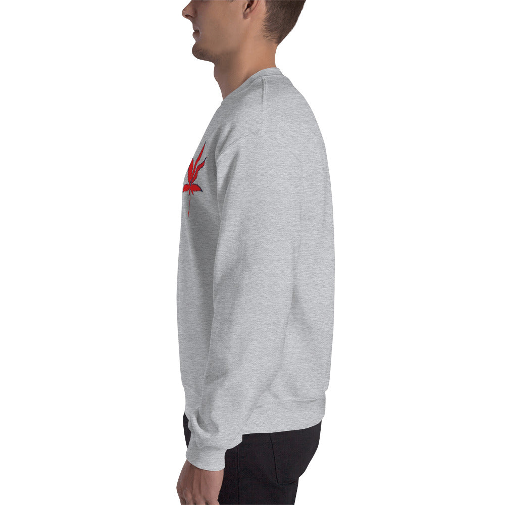 Red Leaves Cannabis Plant Unisex Sweatshirt
