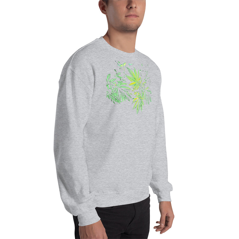 3 Big Cannabis Leaves Unisex Sweatshirt