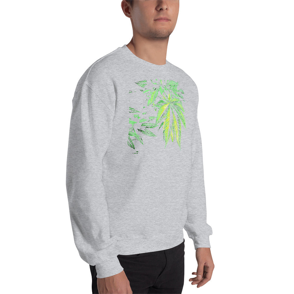 9 Finger Cannabis Leaf Unisex Sweatshirt