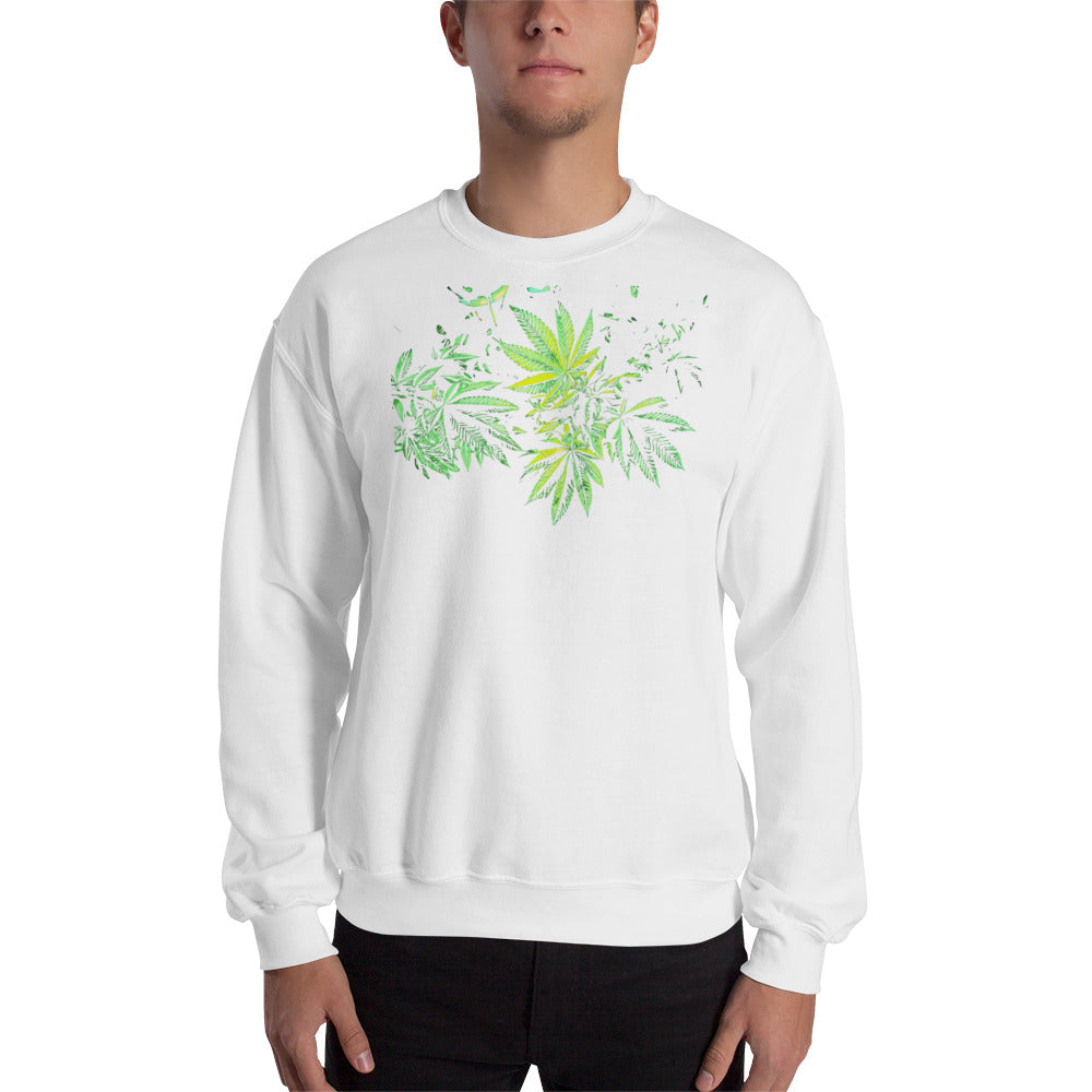 3 Big Cannabis Leaves Unisex Sweatshirt
