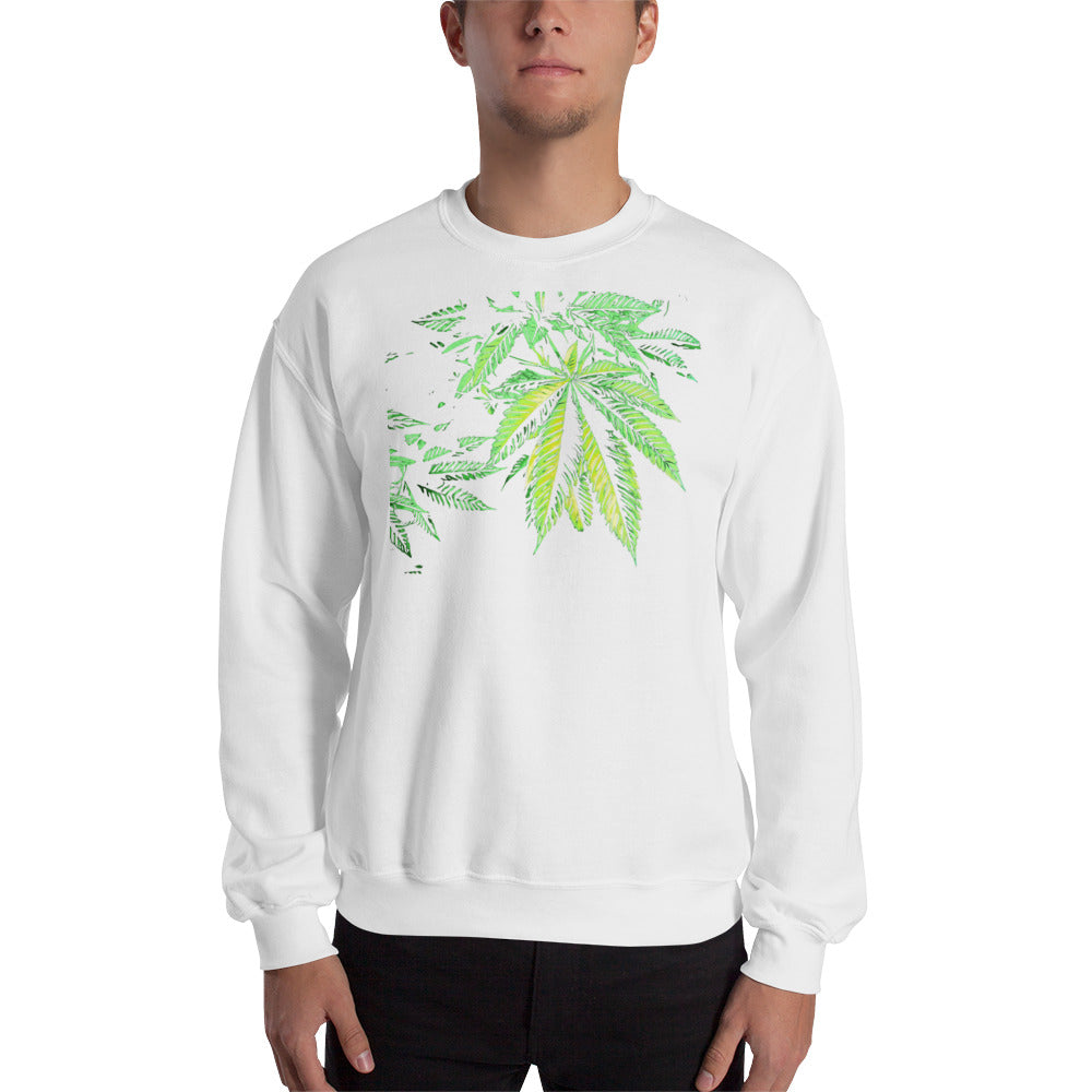 9 Finger Cannabis Leaf Unisex Sweatshirt