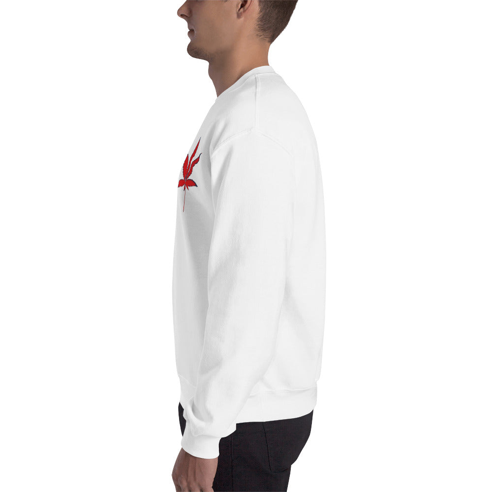 Red Leaves Cannabis Plant Unisex Sweatshirt