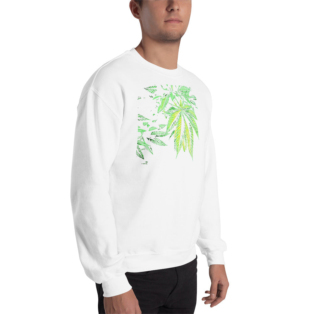 9 Finger Cannabis Leaf Unisex Sweatshirt