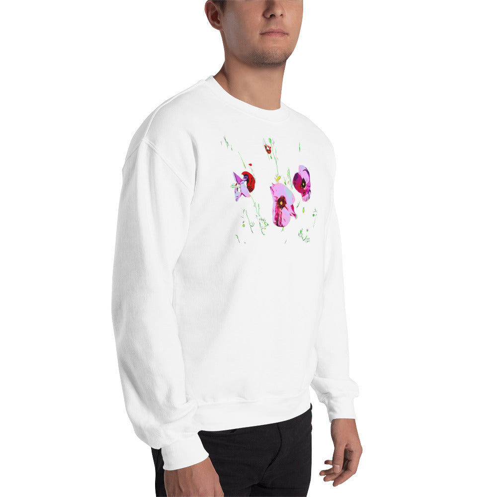 Field of Pink Poppy Flowers Unisex Sweatshirt
