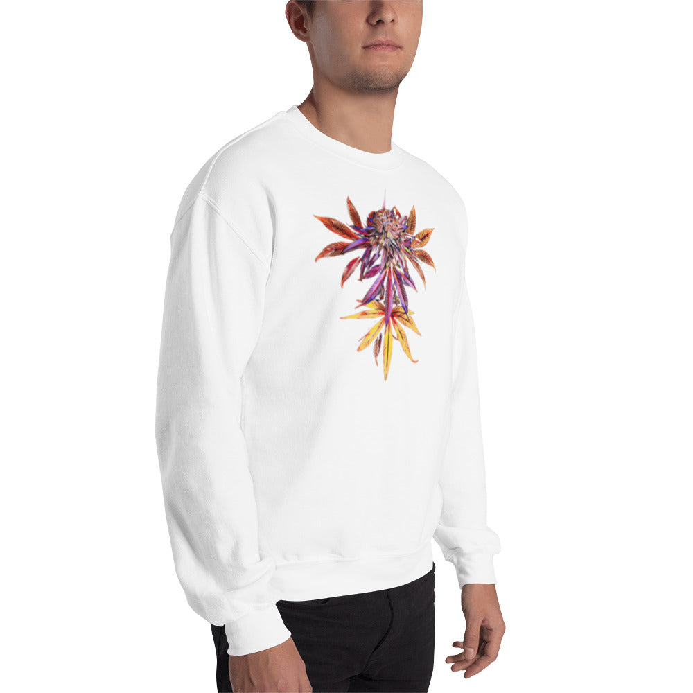 Faded Rainbow Cannabis Flower Unisex Sweatshirt