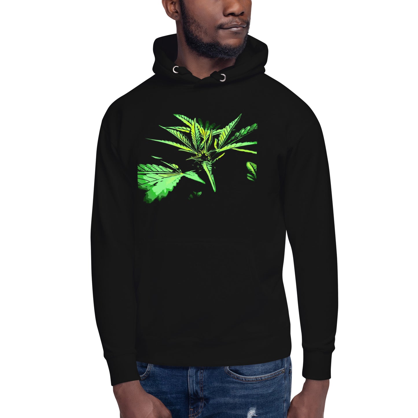 Close Up Praying Cannabis Plant Unisex Hoodie