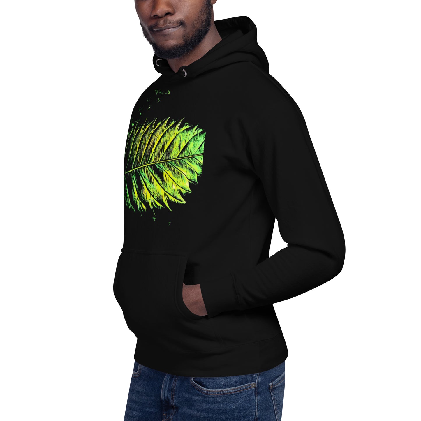 Double Serrated Cannabis Leaf Unisex Hoodie