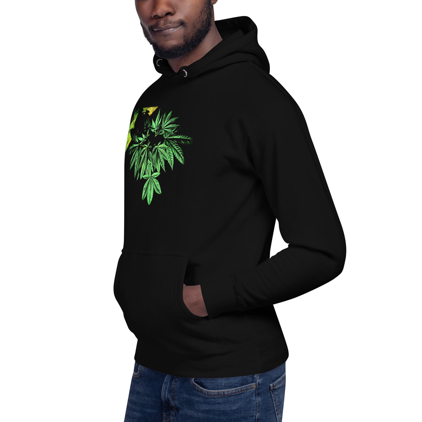 Sleeping Broad Leaf Cannabis Plant Unisex Hoodie