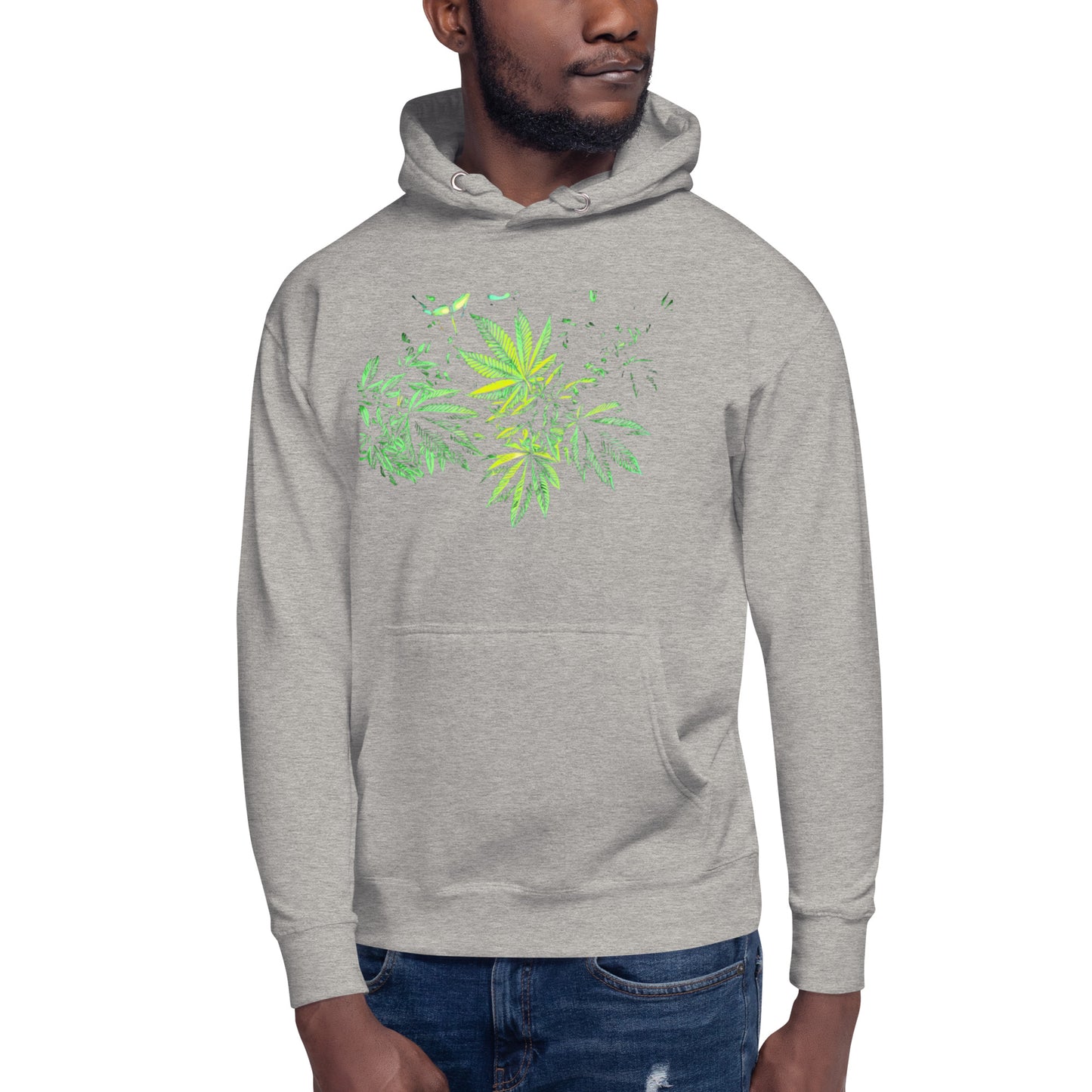 3 Big Cannabis Leaves Unisex Hoodie