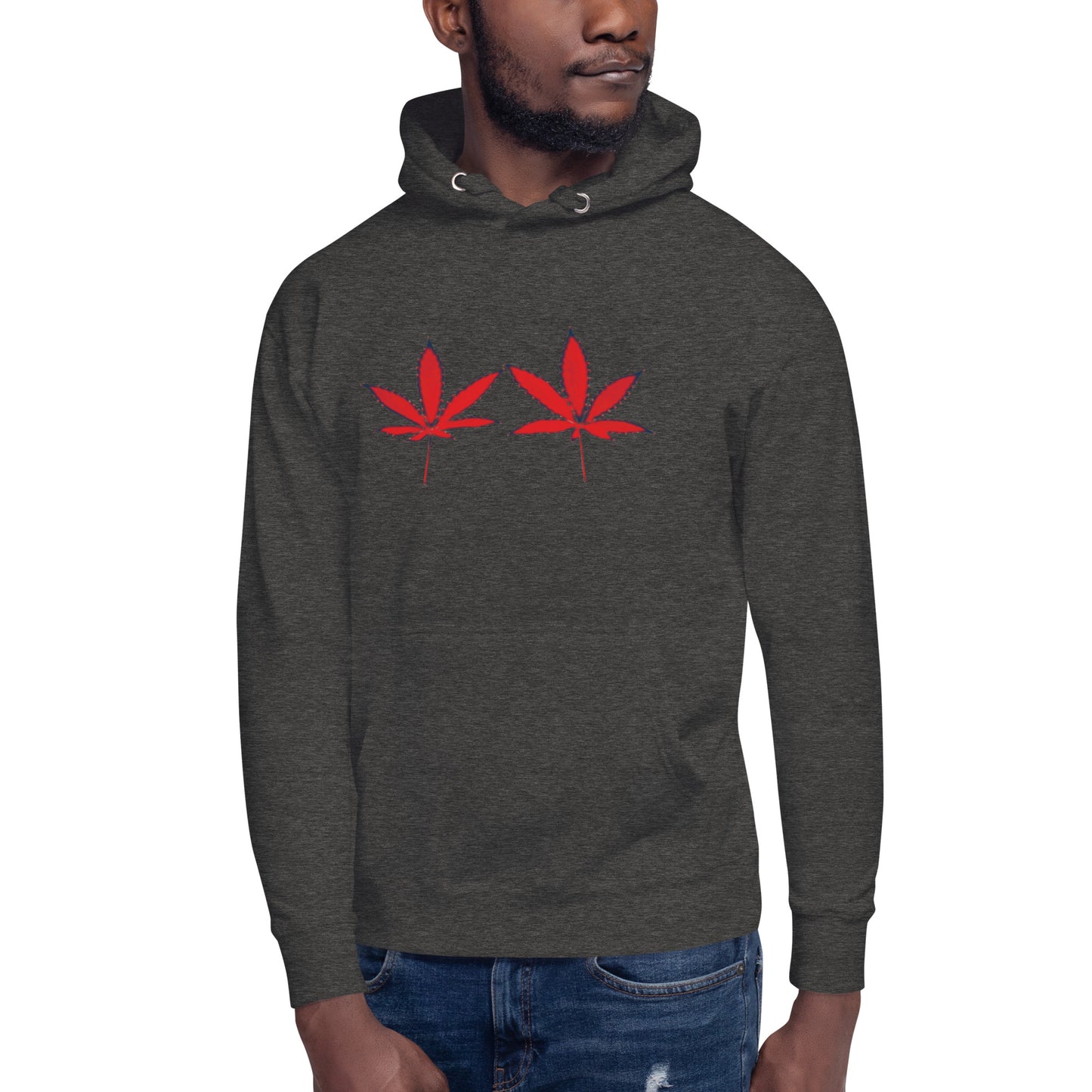 Red Cannabis Leaf Unisex Hoodie