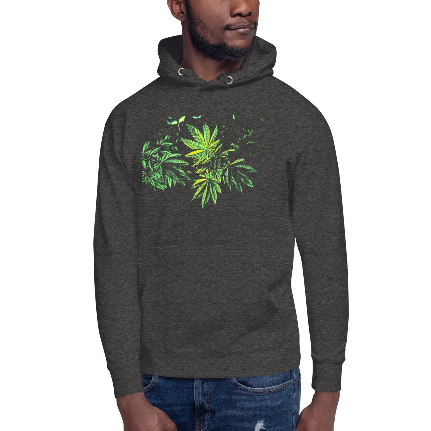 3 Big Cannabis Leaves Unisex Hoodie