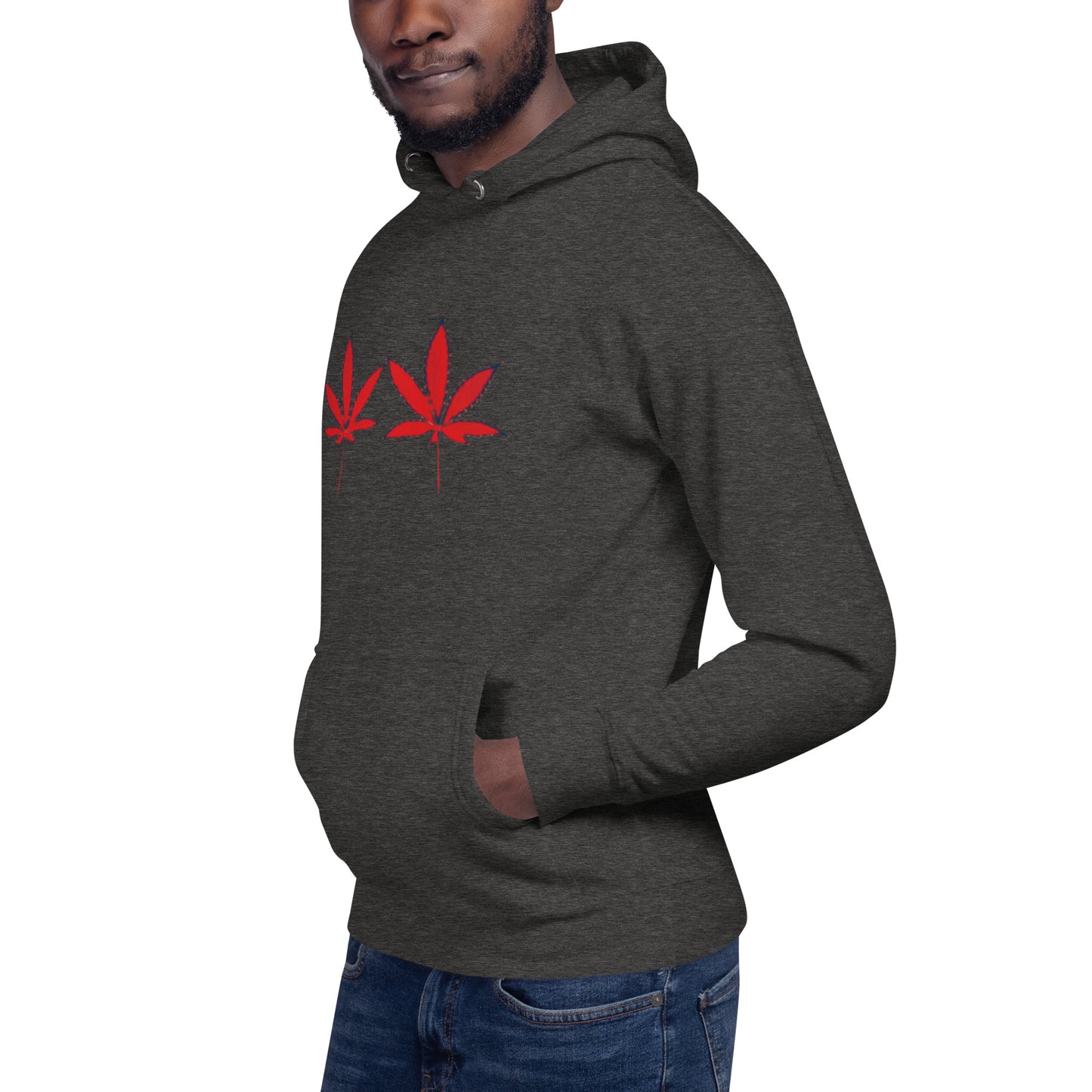 Red Cannabis Leaf Unisex Hoodie