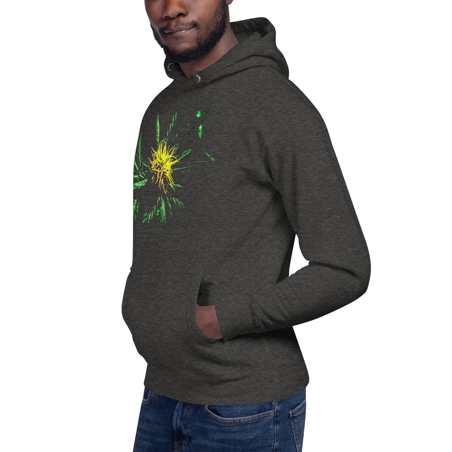 Yellow Flowering Cannabis Plant Unisex Hoodie