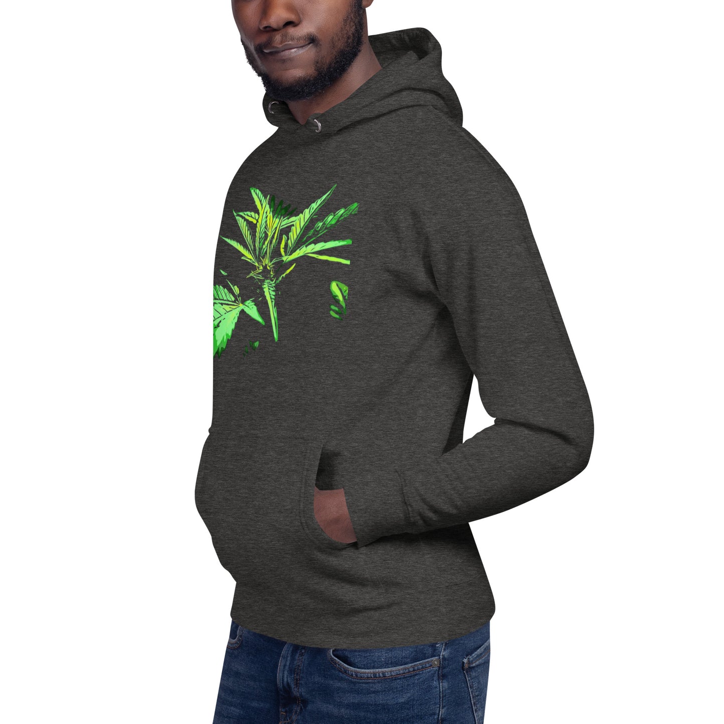 Close Up Praying Cannabis Plant Unisex Hoodie