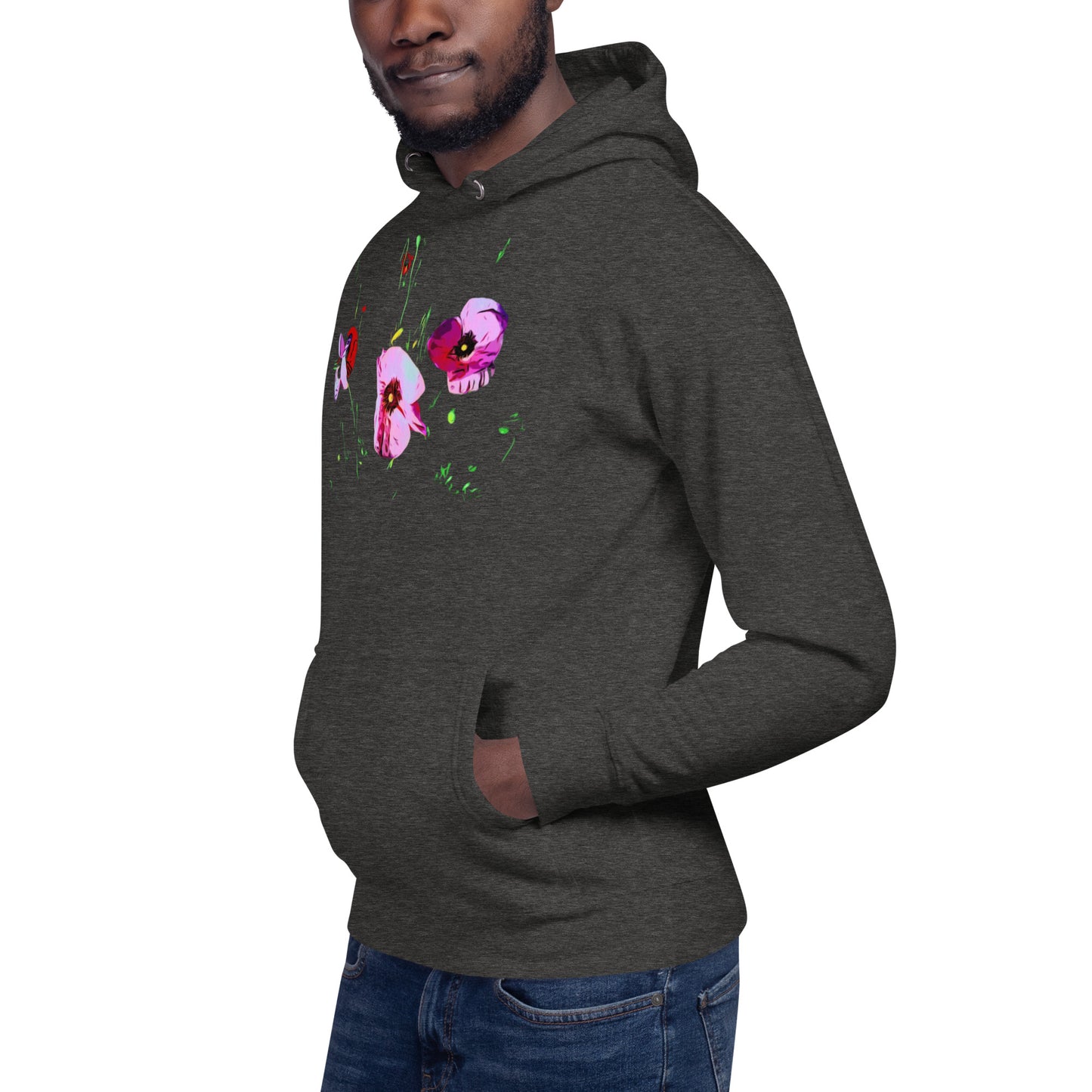 Field of Pink Poppy Flowers Unisex Hoodie