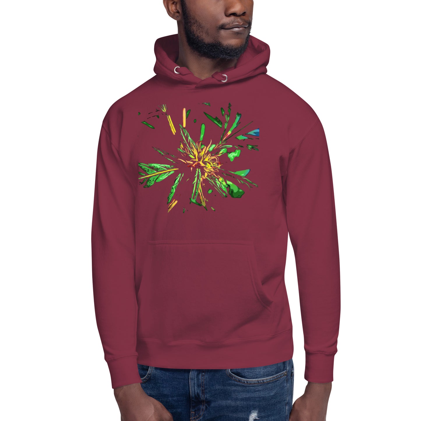 Red Flowering Cannabis Plant Unisex Hoodie