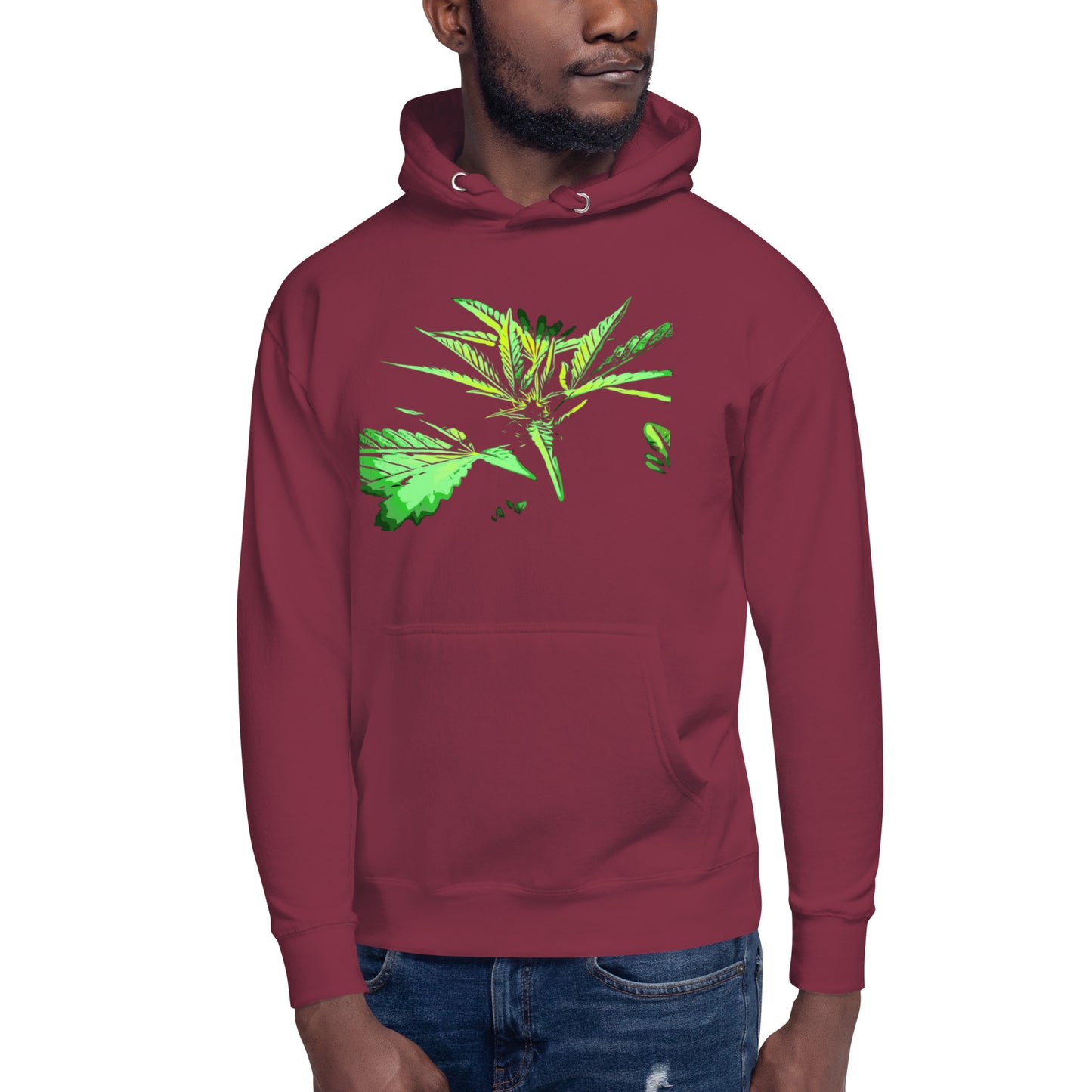 Close Up Praying Cannabis Plant Unisex Hoodie