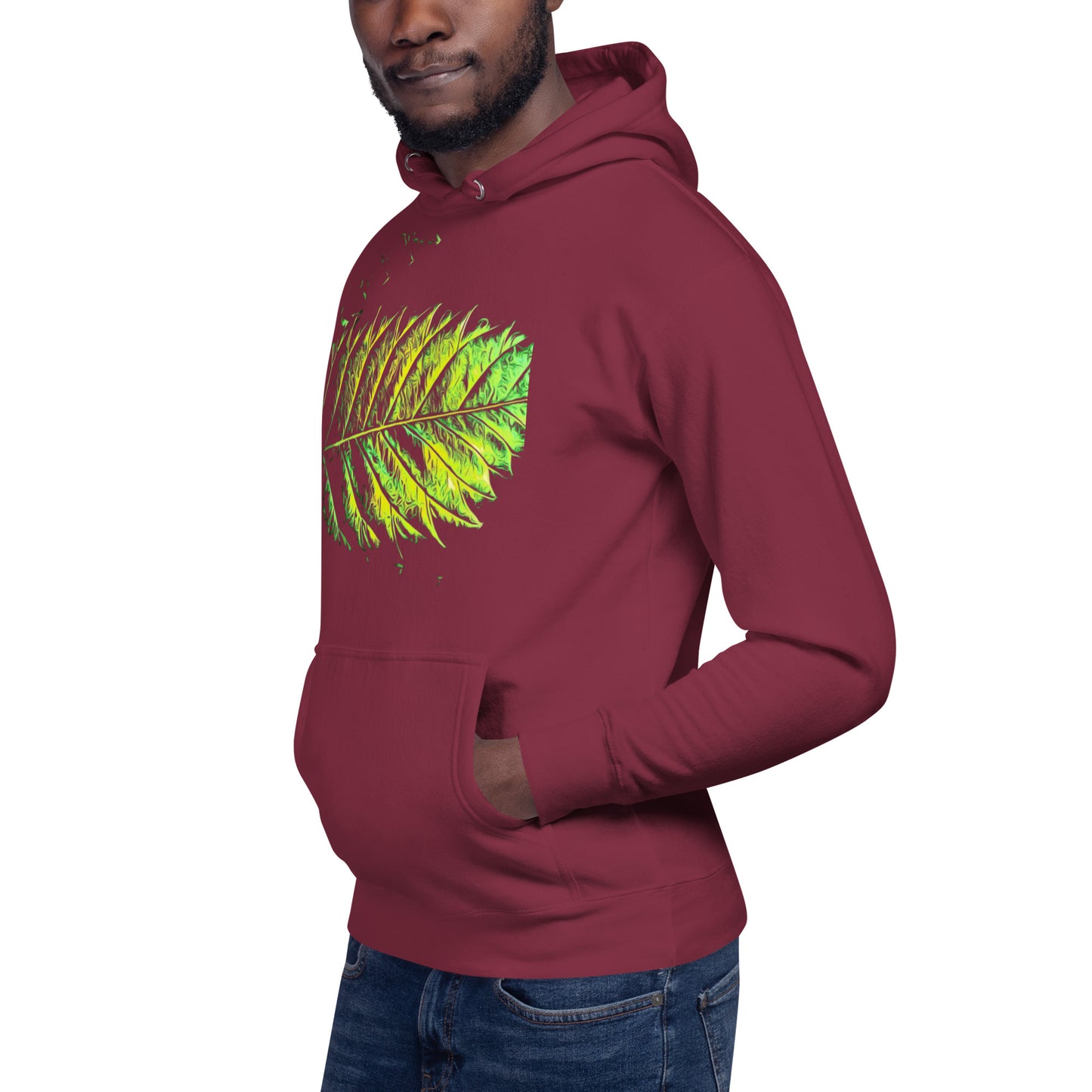 Double Serrated Cannabis Leaf Unisex Hoodie