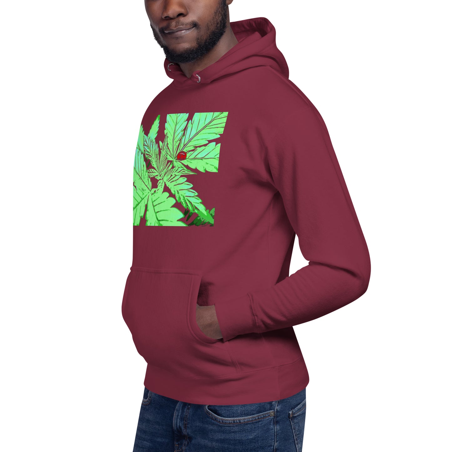 Ladybug Cannabis Plant Unisex Hoodie