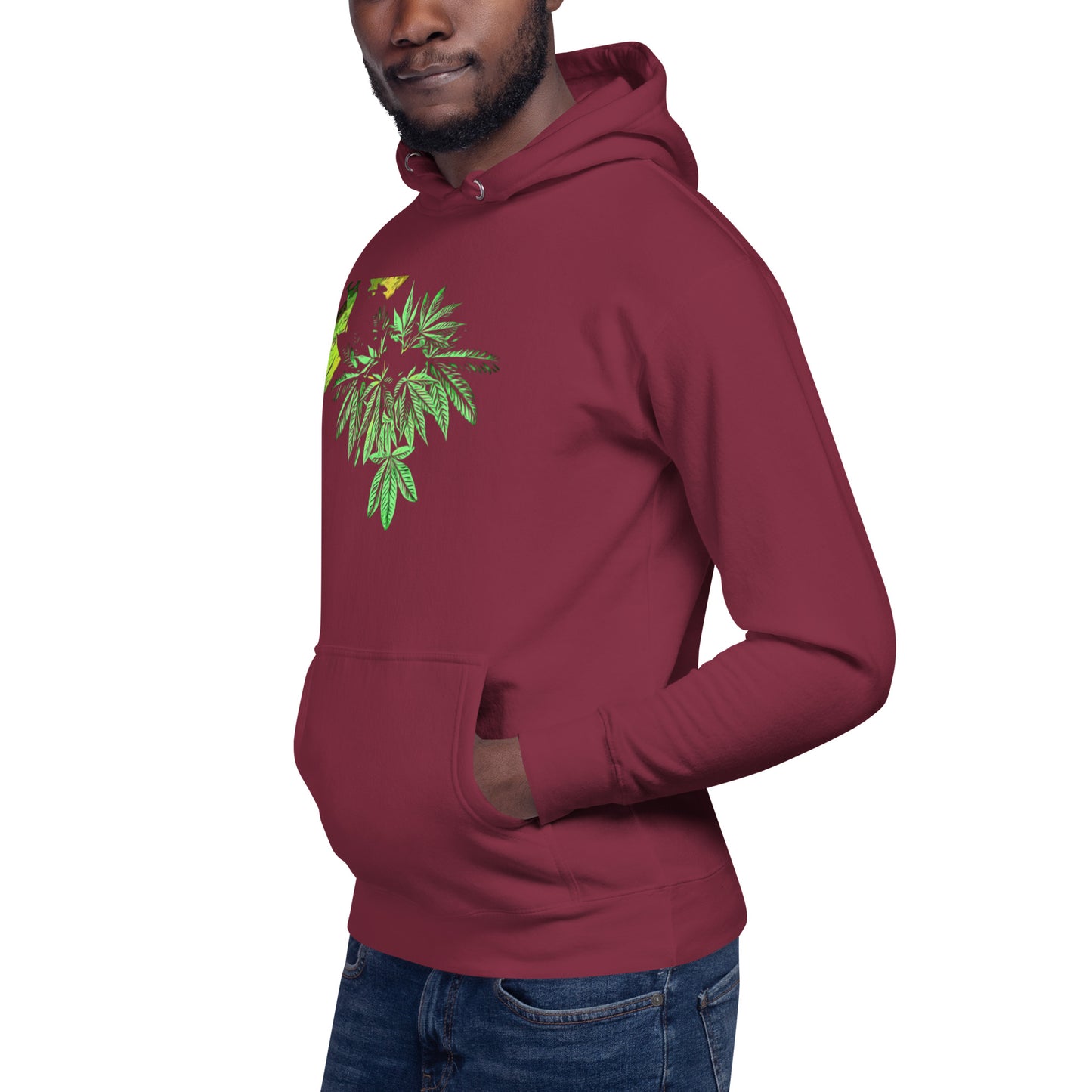 Sleeping Broad Leaf Cannabis Plant Unisex Hoodie