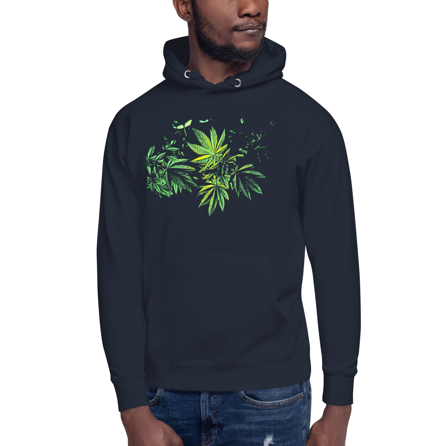 3 Big Cannabis Leaves Unisex Hoodie