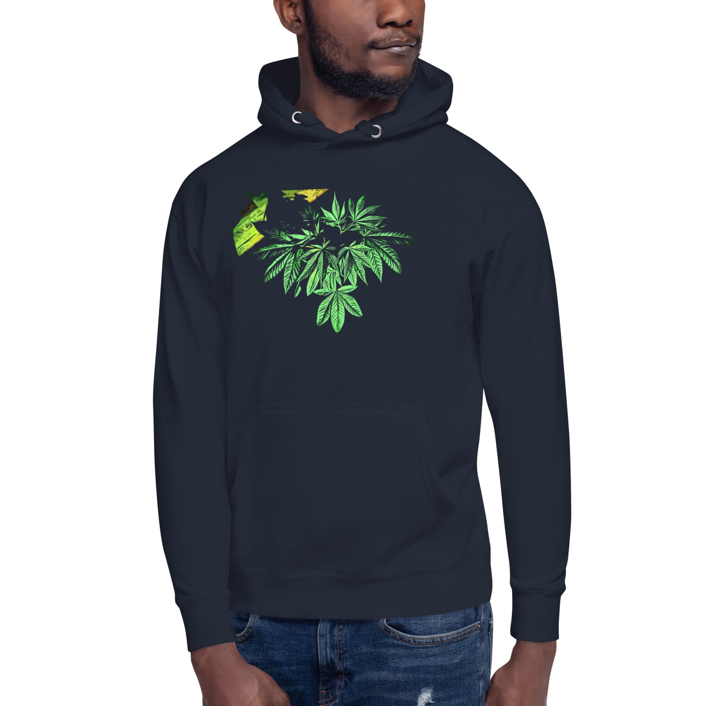 Sleeping Broad Leaf Cannabis Plant Unisex Hoodie