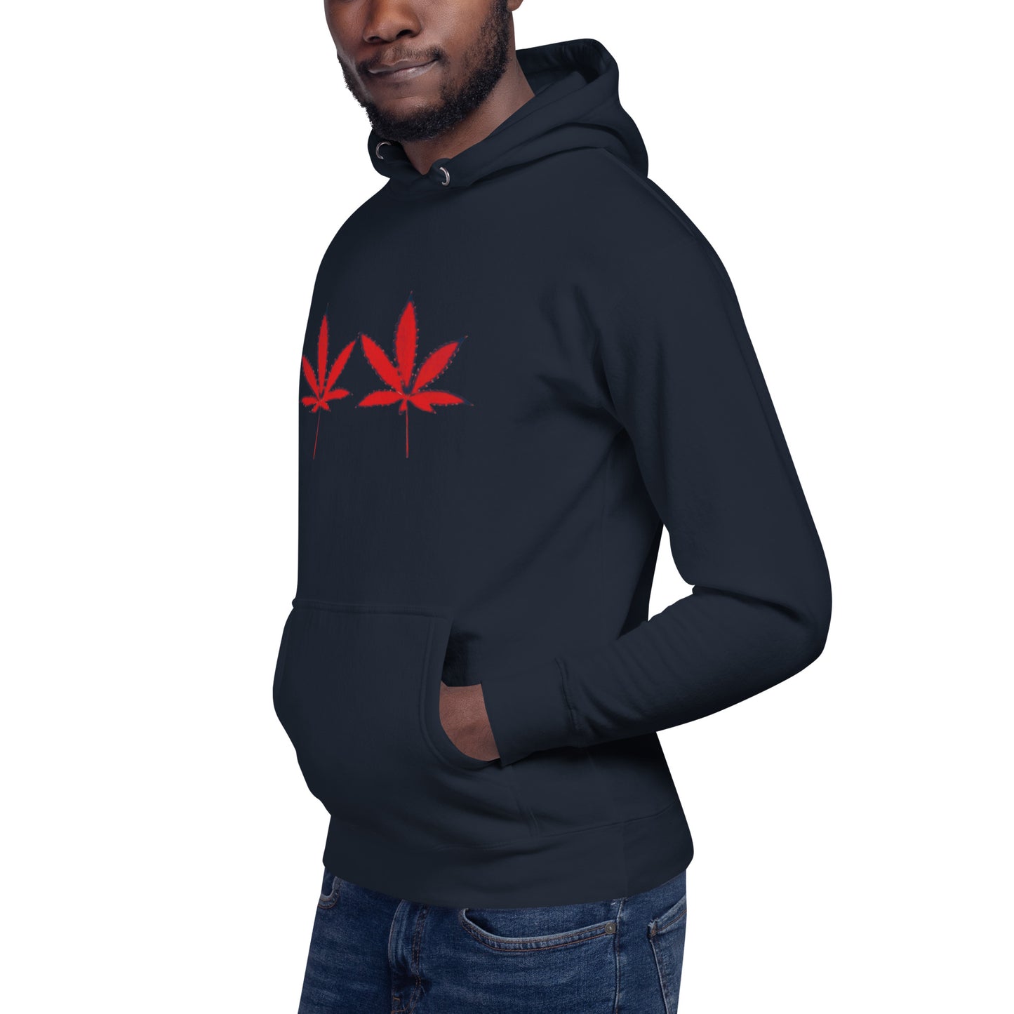 Red Cannabis Leaf Unisex Hoodie