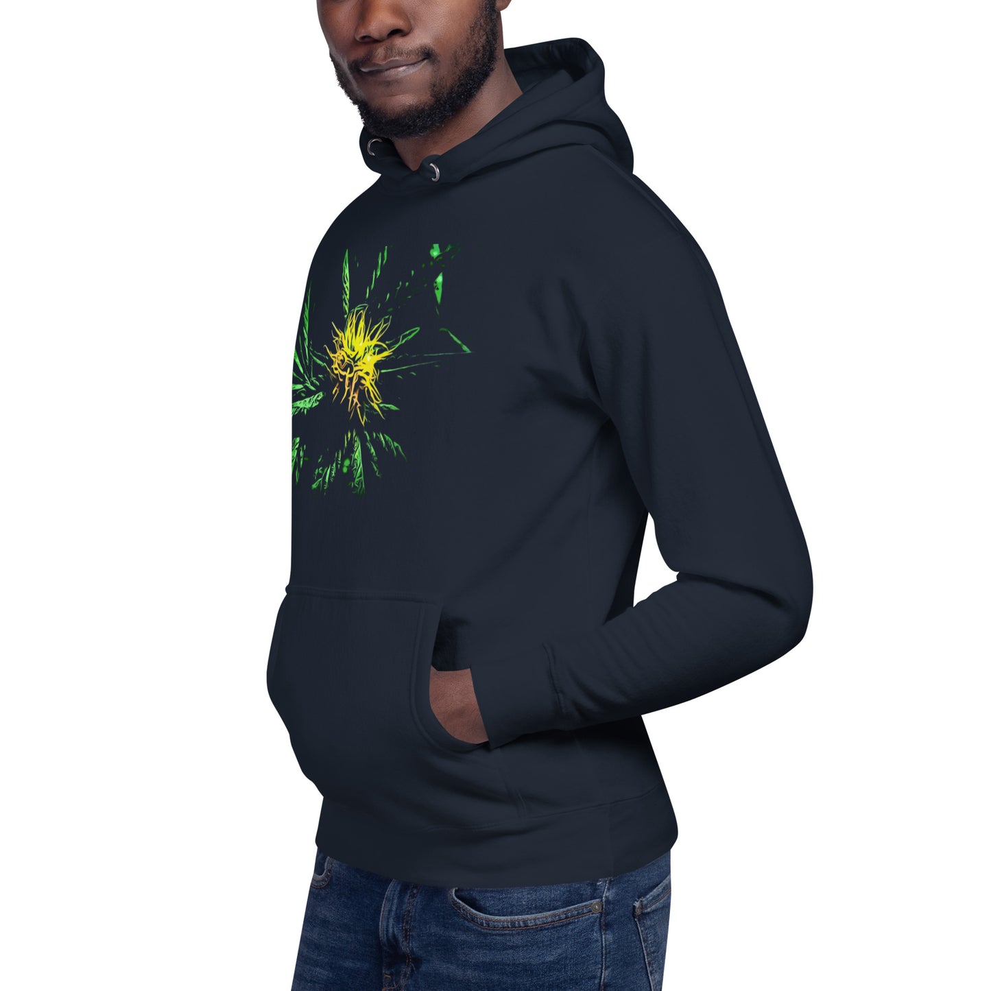 Yellow Flowering Cannabis Plant Unisex Hoodie