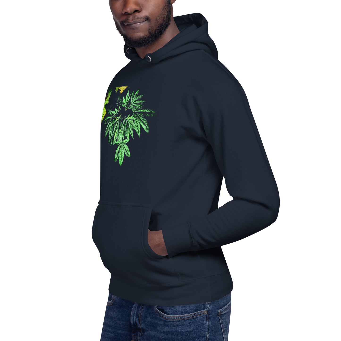 Sleeping Broad Leaf Cannabis Plant Unisex Hoodie