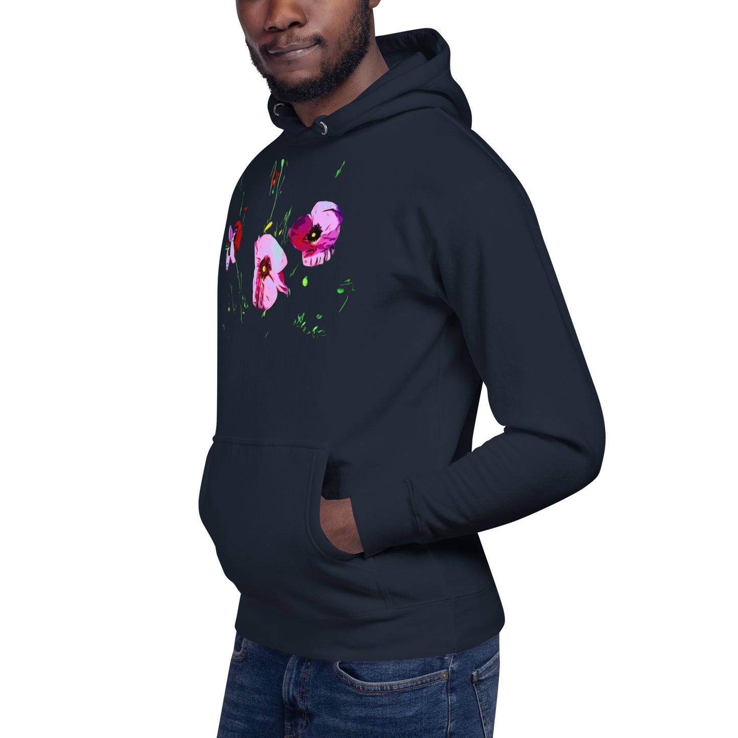 Field of Pink Poppy Flowers Unisex Hoodie