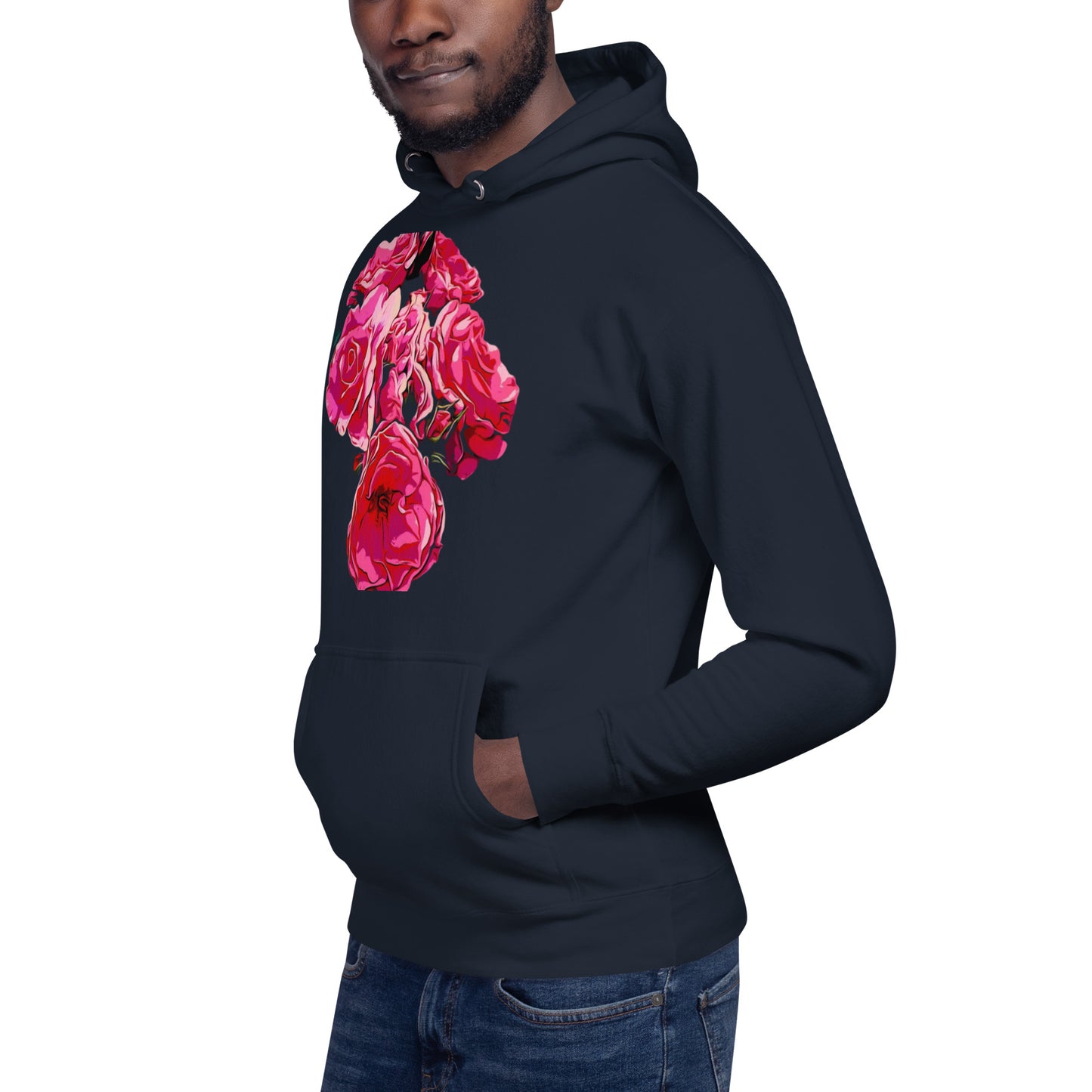 Pink Rose Flowers Unisex Hoodie