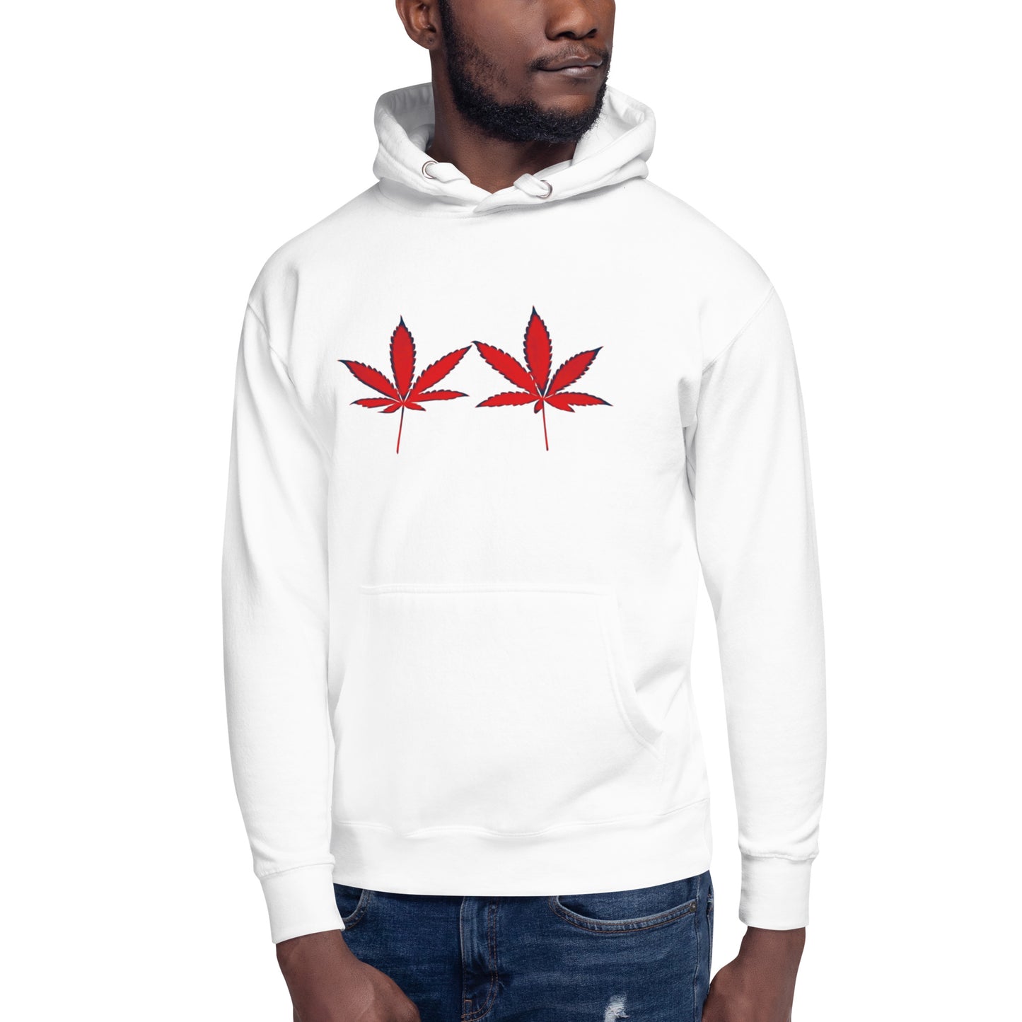 Red Cannabis Leaf Unisex Hoodie