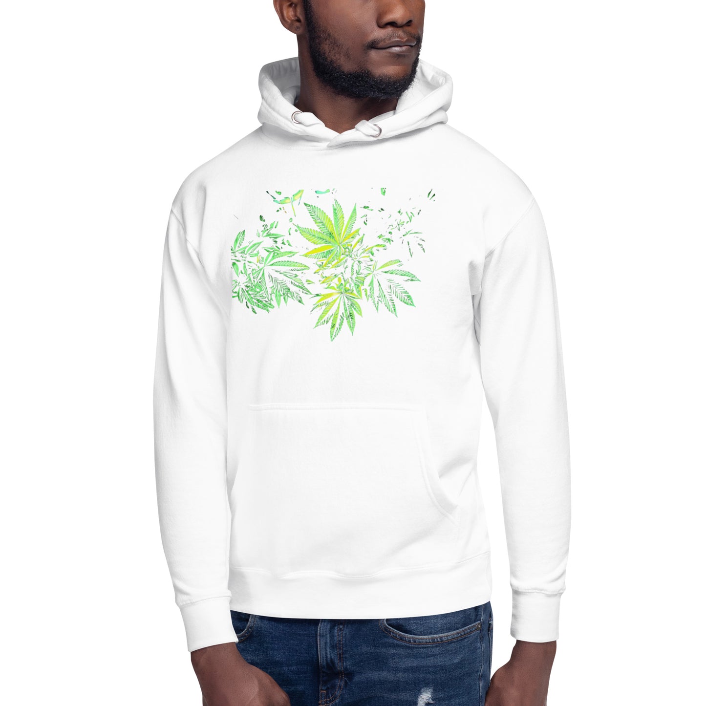 3 Big Cannabis Leaves Unisex Hoodie