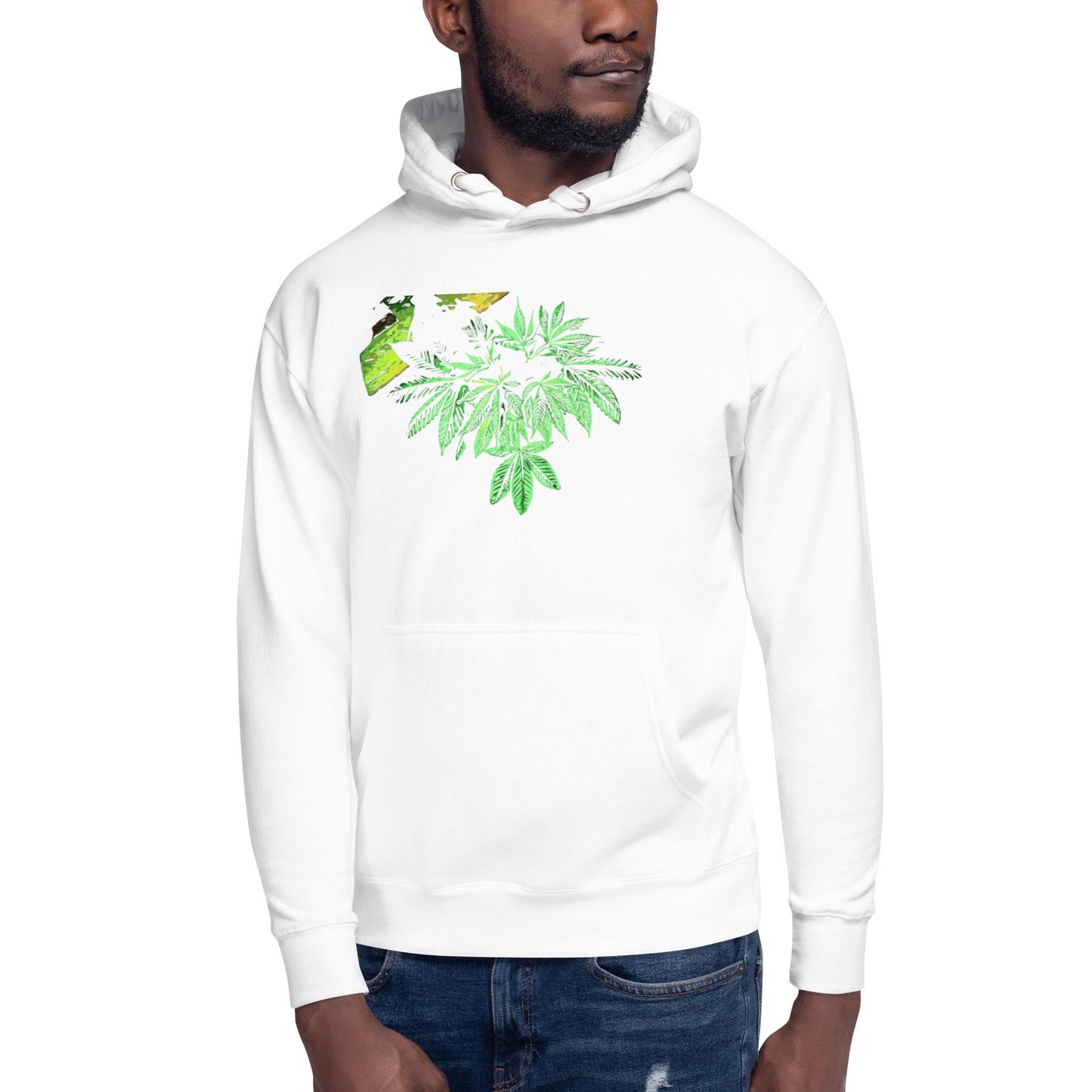 Sleeping Broad Leaf Cannabis Plant Unisex Hoodie
