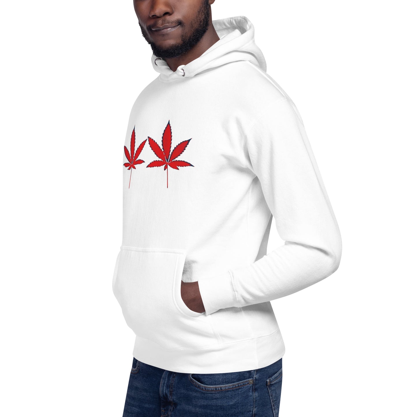 Red Cannabis Leaf Unisex Hoodie