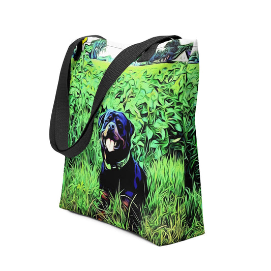 Sunflower Field Dog Tote Bag
