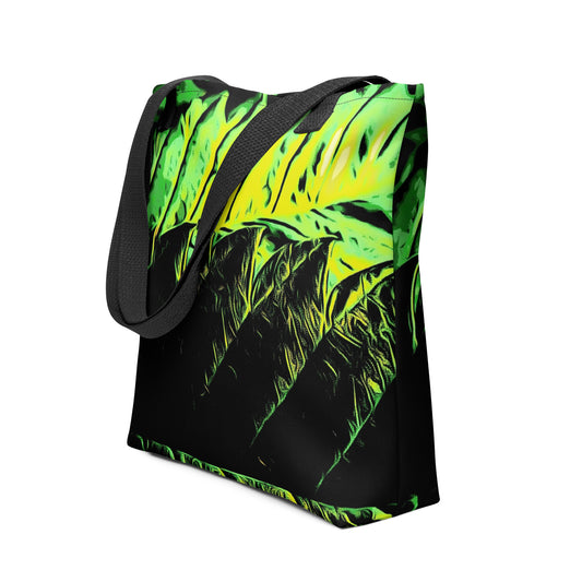 Close Up Double Serrated Cannabis Plant Tote Bag