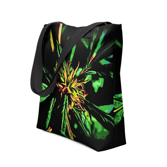 Red Flowering Cannabis Plant Tote Bag