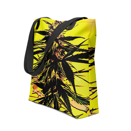 Yellow Cannabis Cola Tote Bag