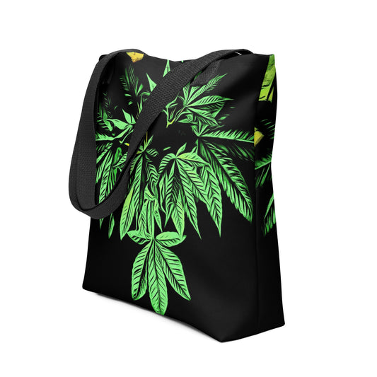 Sleeping Broad Leaf Cannabis Plant Tote Bag