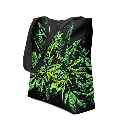 Flowering Broad Leaf Cannabis Plant Tote Bag