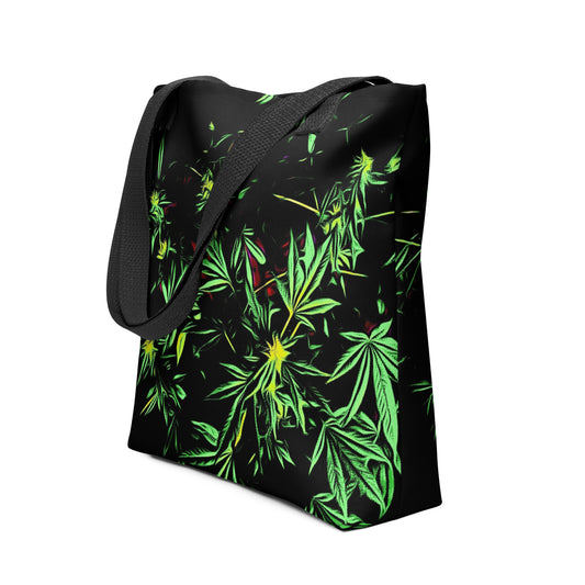 Flowering Hybrid Cannabis Plant Tote Bag