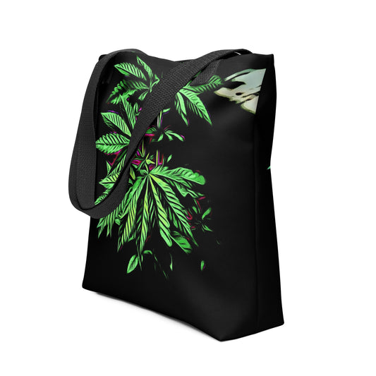 Broad Leaf Cannabis Plant Tote Bag